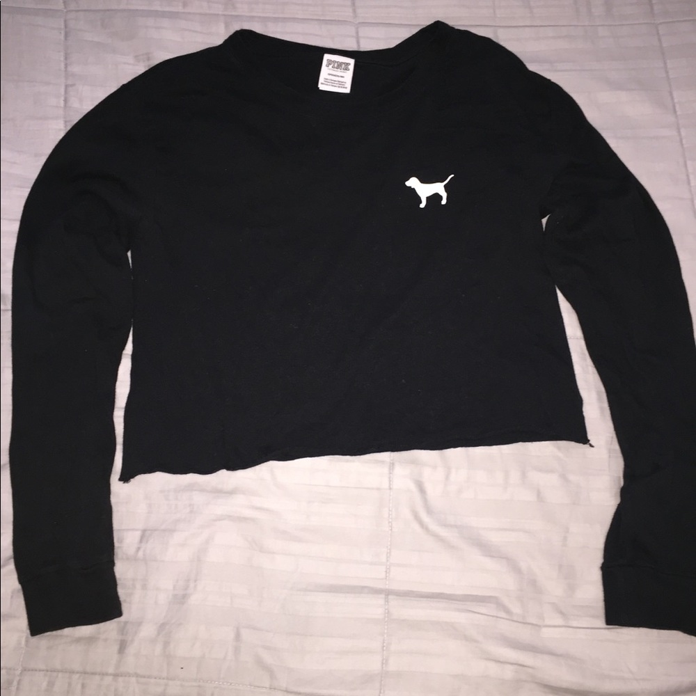 Victoria’s Secret PINK Cropped Black Long Sleeve